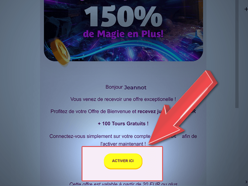 Vérifiez l'adresse email