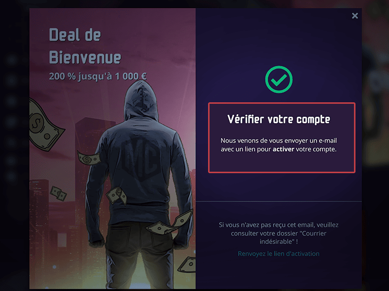 Vérifiez votre compte