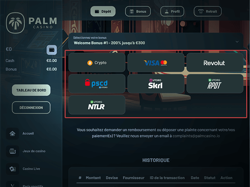 Sélectionnez une méthode de paiement