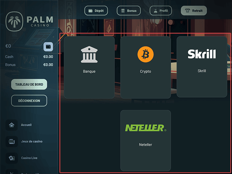 Sélectionnez une méthode de paiement