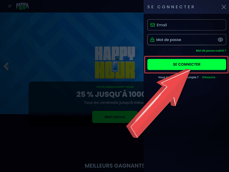 Cliquez sur « Se connecter »