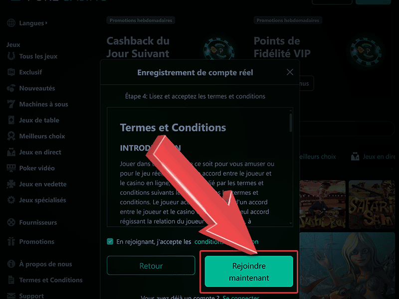 Validez l'inscription
