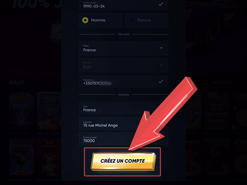 Validez la création de votre compte
