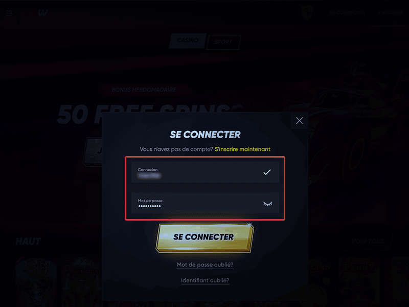 Renseignez vos ID