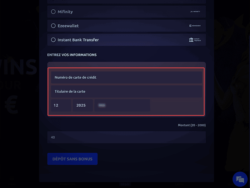 Finalisez la transaction