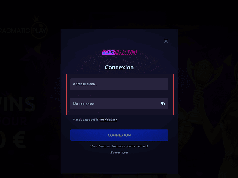 Cliquez sur « Connexion »