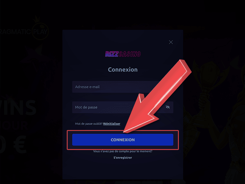 Cliquez sur « Connexion »