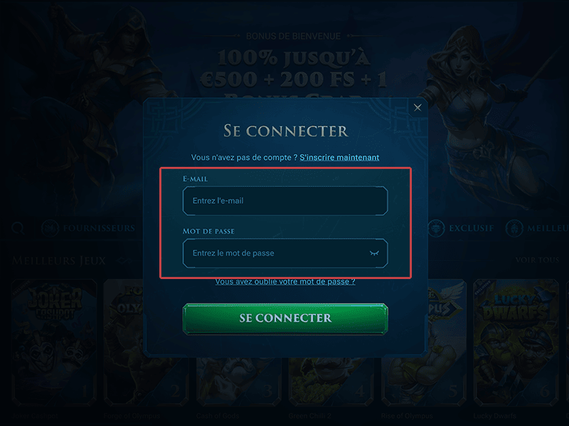 Connectez-vous à votre compte