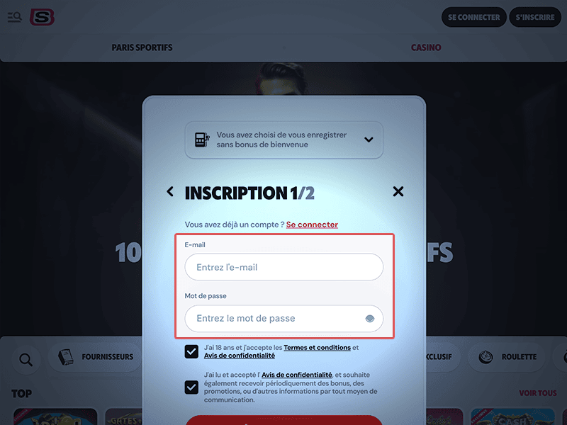 Définissez vos identifiants
