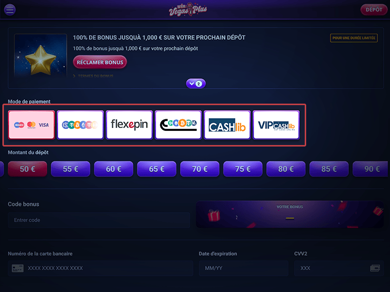 Choisissez une option de paiement
