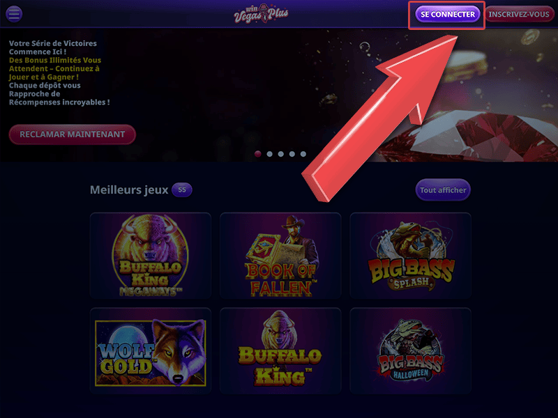 Cliquez sur « Se Connecter »