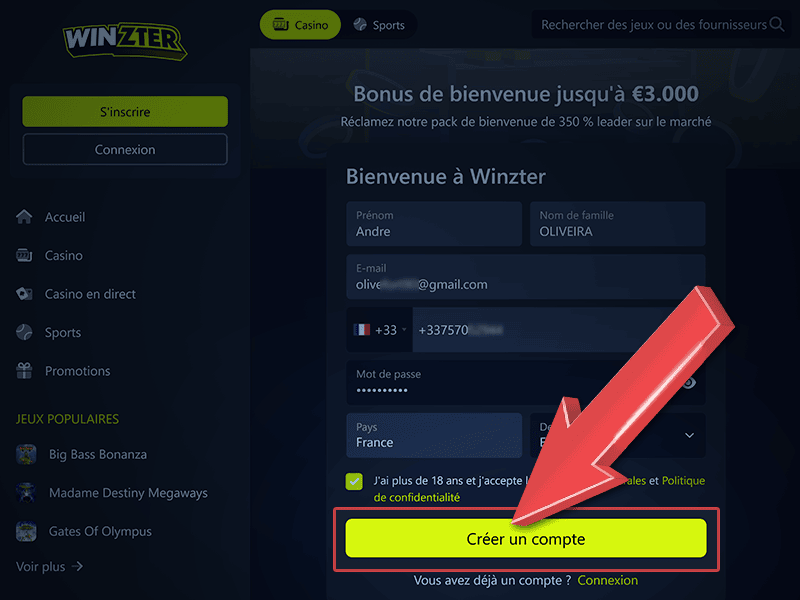 Créez votre compte
