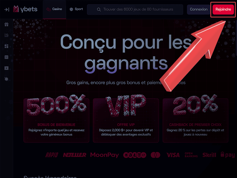 Cliquez sur « S'inscrire »