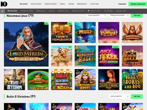 10Bet Casino games