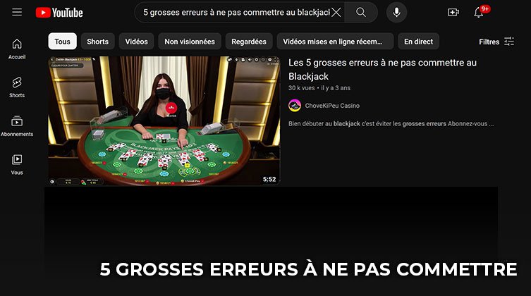 5 grosses erreurs à ne pas commettre au blackjack