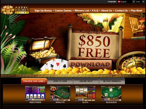 Aztec Riches Casino website