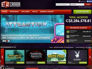 BET AT Casino website