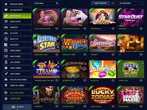 Betrally Casino games