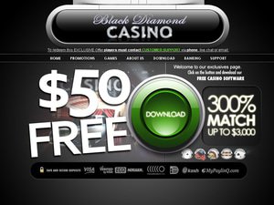 Black Diamond Casino website