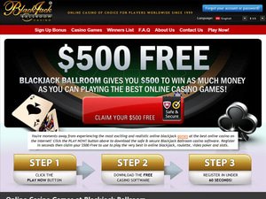 Blackjack Ballroom Casino website