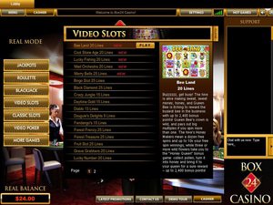 Box24 Casino games