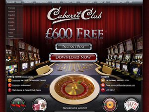 Cabaret Club Casino website