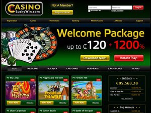 LuckyWin Casino website