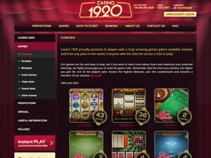 Casino 1920 games