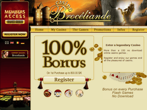 Broceliande Casino website
