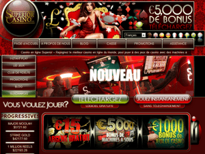 Superior Casino website