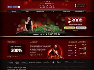 Cerise Casino website