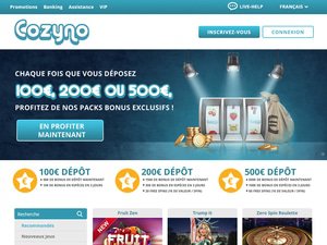 Cozyno Casino website