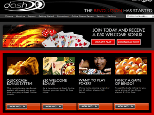 Dash Casino website