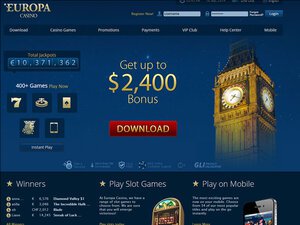 Europa Casino website