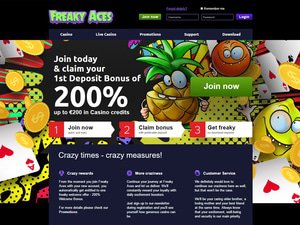 Freaky Aces website