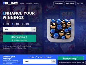 Frumzi Casino website