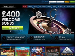 Gala Casino website