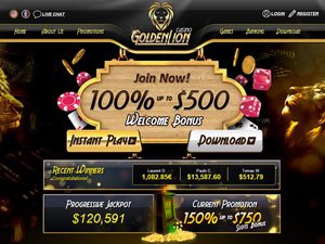 Golden Lion Casino website