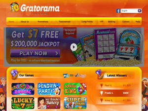 Gratorama Casino website