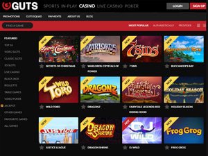 Guts Casino games