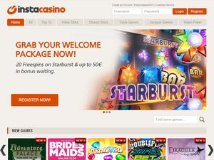 InstaCasino website