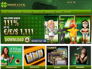 Irish Luck Casino website