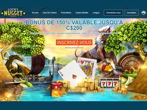 Lucky Nugget Casino website