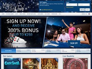 Magic Star Live Casino website