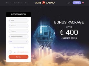 Mars Casino website