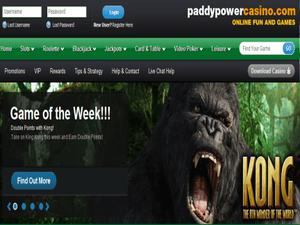 Paddy Power Casino website