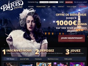 Paris Casino website