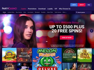 Party Casino website