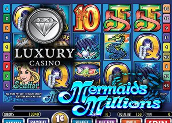 Promotion Mermaids Millions sur Luxury Casino