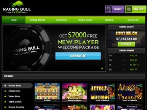 RagingBull Casino website